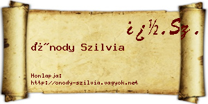 Ónody Szilvia névjegykártya