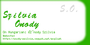 szilvia onody business card